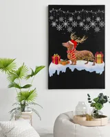Cute Dachshund Dog Christmas Decor Xmas Holiday Gift