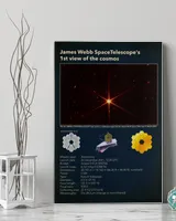 Space Telescope Vintage Poster,james Webb Space Telescope 1st Image, Space Wall Art Decor