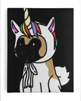 Akita Unicorn Hat Funny Dog Gift  T-Shirt