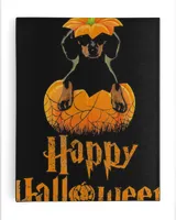 Cute Halloween Dachshund Pumpkins