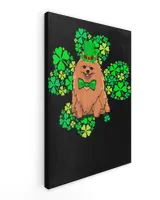 Pomeranian Lucky 4 Leaf Clover St Patricks Day Gift Shirt