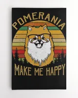 Pomeranian make me happy t shirt