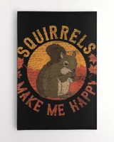 Squirrels Make Me Happy - Vintage Squirrel T-Shirt
