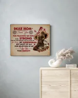 To The Mother Of A Firefighter, Dear Mom Thank You Mom, Family Poster Sun Flower And Hat Firefighter Poster