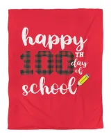 Happy 100th Day of School for Teachers Buffalo Plaid