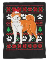 Akita Ugly Christmas T Shirt Akita Santa Hat Funny Gift T-Shirt