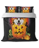 Akita Witch Pumpkin Halloween - Dog Lover Costume Gifts T-Shirt