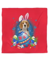 Bunny Beagle With Egg Basket Easter Flower Hunting Egg T-Shirt