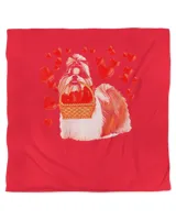 Shih Tzu Holding Heart Basket Valentines Day Tshirt s