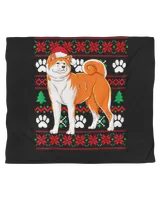 Akita Ugly Christmas T Shirt Akita Santa Hat Funny Gift T-Shirt