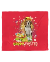 Happy Easter Cute Bunny Dog Beagle Eggs Basket Funny Dog T-Shirt