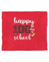 Happy 100th Day of School for Teachers Buffalo Plaid