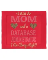 Database Administrator Mom Leopard Print Hearts Cute