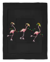 Flamingo skating Christmas