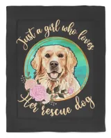 Just A Girl Who Loves Her Rescue Dog Grandma Mom Sister For Dog Lovers