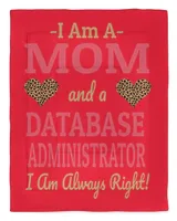 Database Administrator Mom Leopard Print Hearts Cute