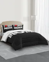 I Love Hot Moms Tshirt Funny Red Heart Love Moms