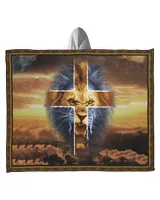 Lion Faith Hooded Blanket