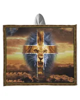 Lion Faith Hooded Blanket