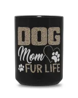 Dog Mom Fur Life Mothers day Pet Owner Leopard Print