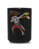 Hockey Dabbing Skeleton Jolly Roger Pirate Ice Hockey Funny Halloween Hockey Goalie