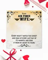 To My Air Force Wife - Gift From Husband With Message Card