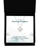 To My Amazing Daughter Necklace - "Life Doesn't Get Easier . Your Wings Just Got Stronger."
