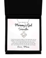 Personalized Daughter Necklace - "Always Mommy's Girl - Believe, Achieve, Soar"