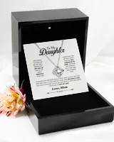 To My Daughter Necklace - "Feel My Love"