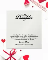 To My Daughter Necklace - "The Most Beautiful Chapters in My Life"