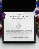 Mother of the Bride Love Knot Necklace, Mother of the Bride Gifts, Mom Wedding Gift from Bride, Mother of the Bride Gift from Daughter, Gifts For Mom