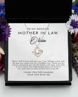 To My Mother In Law Love Knot Necklace, Mother In Law Wedding Gift, Future Mother In Law Gift, Mother Of Groom Gift From Bride, Mother In Law Gift, Necklace Gifts For Mother Of Groom
