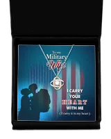 To My Military Wife - I Carry Your Heart- Gift From Husband With Message Card