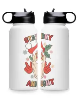 Retro Christmas Stay Merry and Bright Insulated Mug