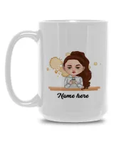 Grumpy Girl Coffee Custom Mug August Girl With Three Sides Personalized Gift