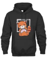 Gaming Red Panda Playing Video Game Lover Cute Chibi Anime