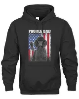 Mens Vintage American Flag Poodle Dad Dad Gift For Fathers Day