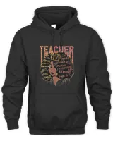 Black Woman Teacher Afro Shirt Black History Month Melanin 1