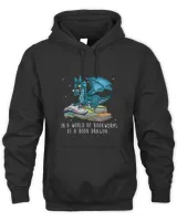 In A World Full Of Bookworms Be A Book Dragon Men Kids Boy