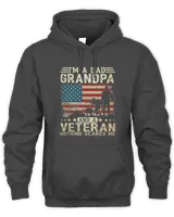 Mens Fathers Day 4th of July Im a Dad Grandpa and a Veteran 207