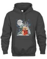 Pomeranian Under Moonlight Snow Christmas Pajama 79