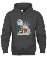 Maltese Under Moonlight Snow Christmas Pajama 81