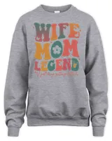 Wife Mom Legend Sweatshirt, Hoodies, Tote Bag, Canvas