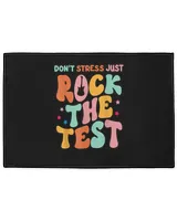 Retro Groovy Rock The Test Testing Day Motivational Students