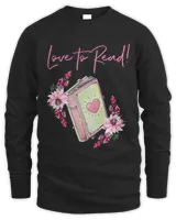 Book Love to Read Book Graphic with Flowers 160 booked