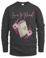 Book Love to Read Book Graphic with Flowers 160 booked