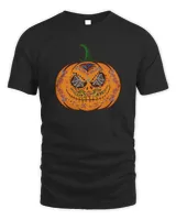 Halloween Pumpkin Shirt Spooky Jack O’ Lantern Sugar Skull