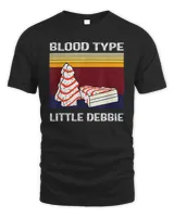 blood type little vintage debbie christmas cake funny gift t-shirt