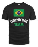Brazil Drinking Team Shirt Country Drunk Alcohol Tee