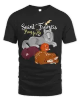 Saint Francis of Assisi Patron of Animals Wolf Animal Lover T-Shirt